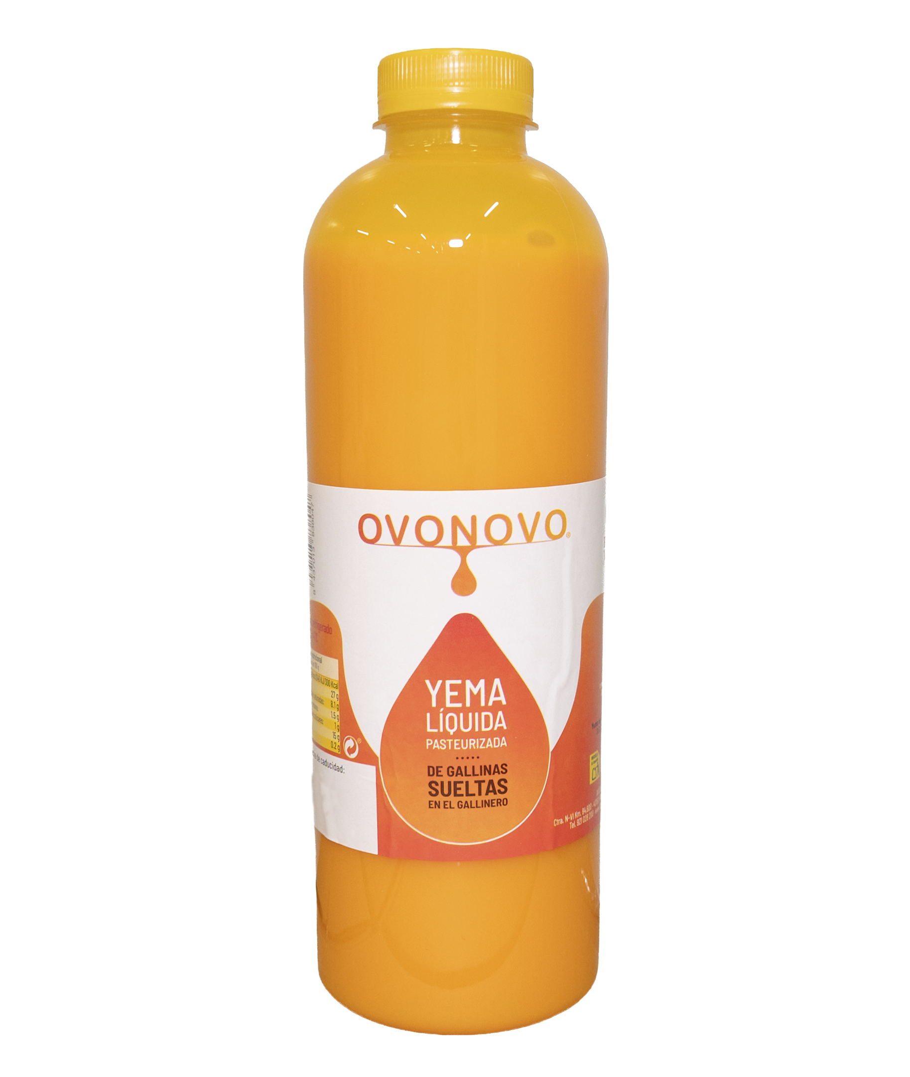 Yema líquida pasteurizada elaborada a partir de huevos de gallinas criadas en gallinero